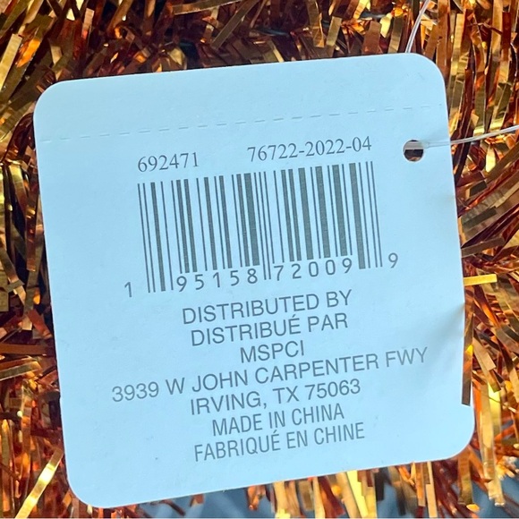 Halloween (NWT) tinsel tree 3 orange -1 black/orange 22” H - home decor - Picture 17 of 17